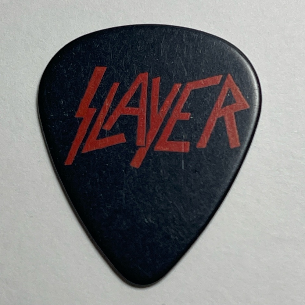 Slayer Guitar Pick in Black and Red